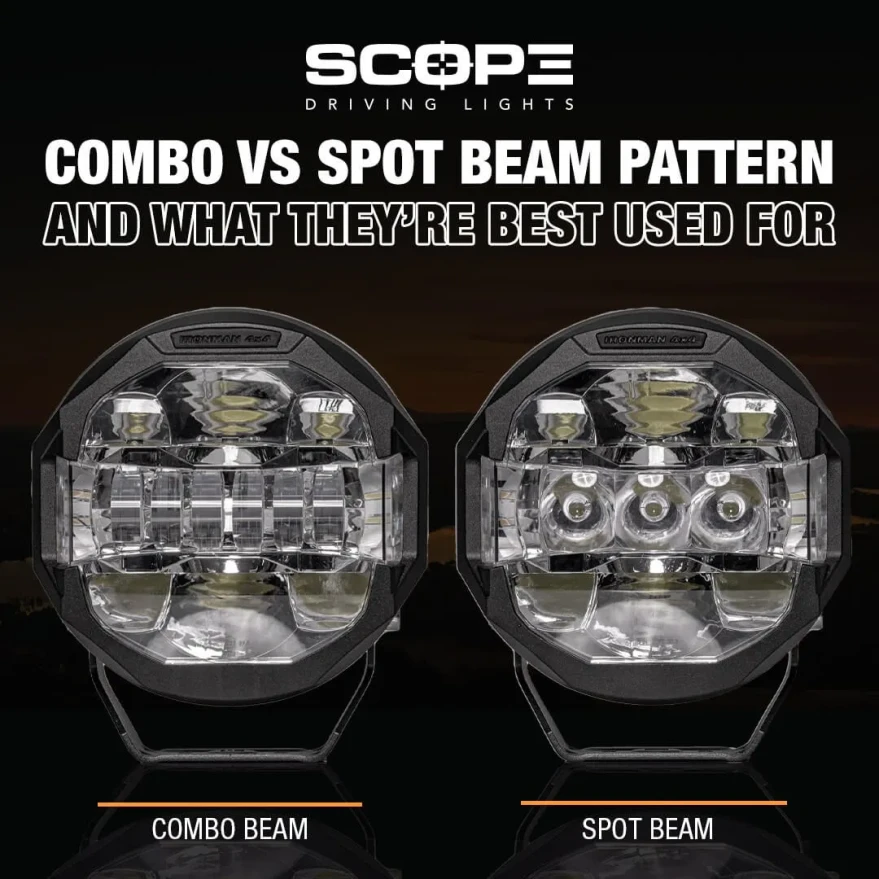 Ironman 4x4 Scope Driving Light with combo beam vs Scope Driving Light with spot beam