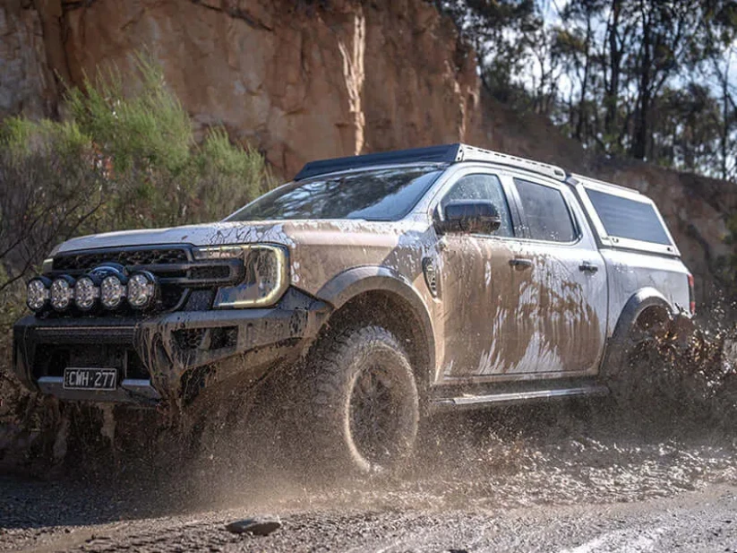 Ford Ranger with Ironman 4x4's Aluminum Raid Canopy and Roof Racks