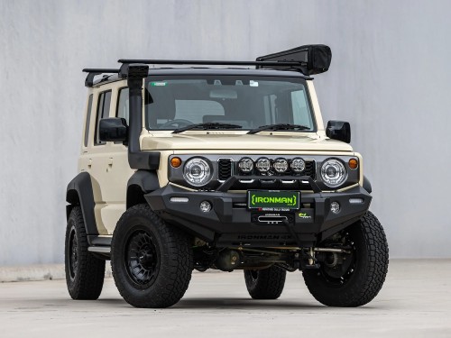 suzuki jimny alloy bull bar front view Done